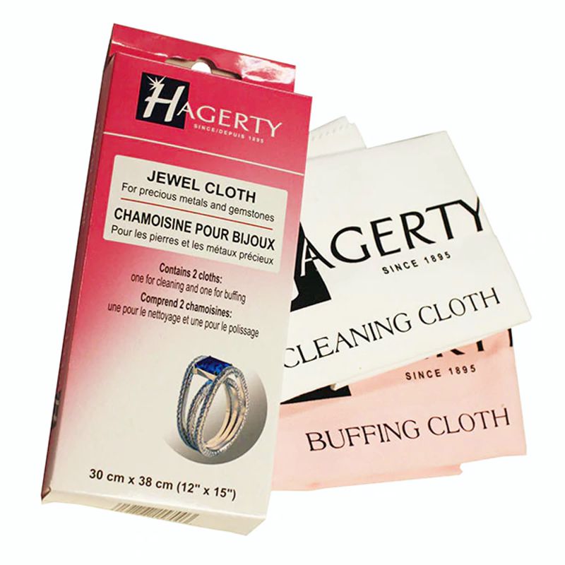 Large 2-piece Hagerty Jewellery Polishing Cloth Set - Click Image to Close